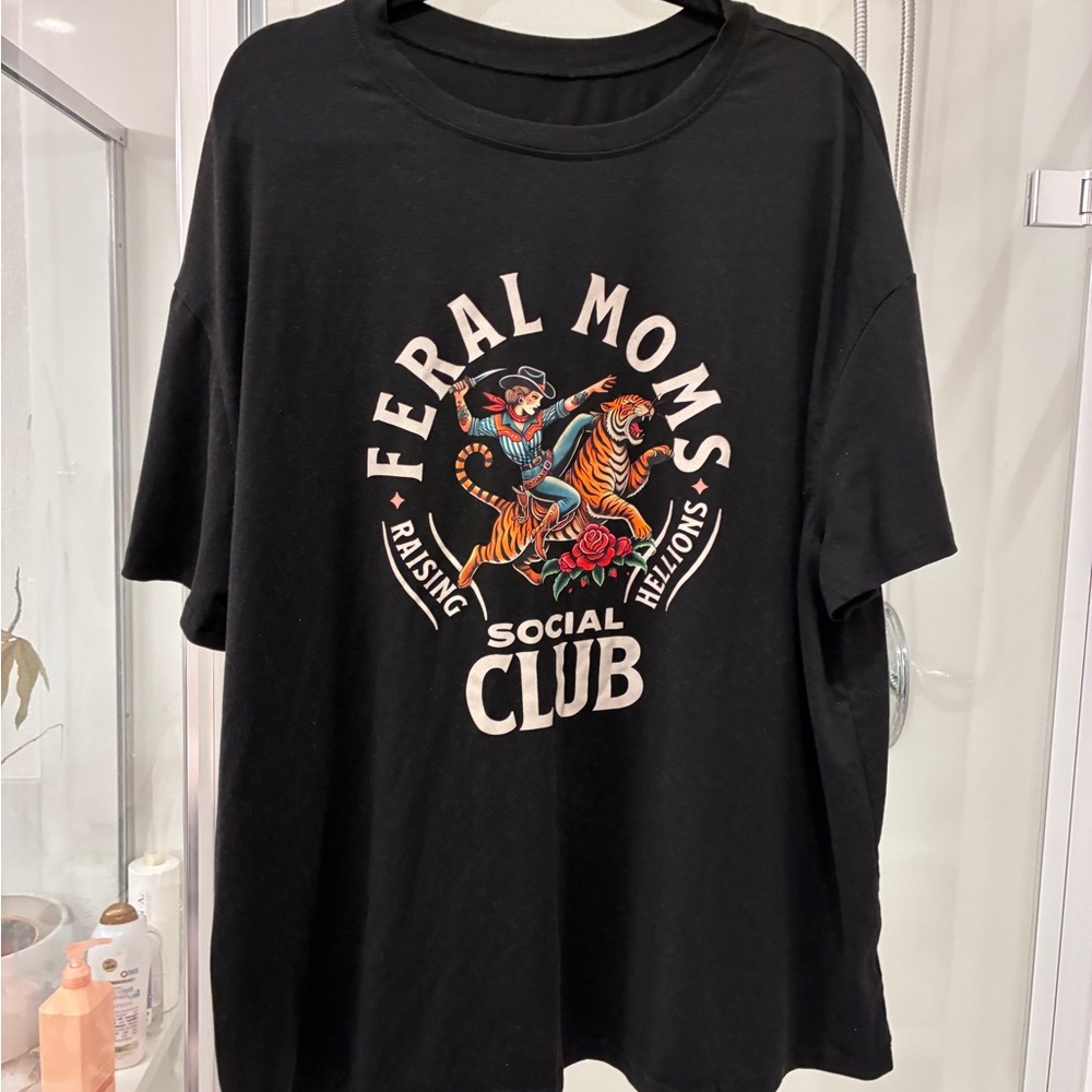 Feral Moms Black Graphic Tee